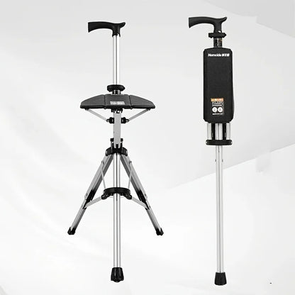 💥FREE SHIPPING-Clearance price $46.98🚶‍♂️Folding stool with crutches💥BEST GIFT FOR ELDERLY PEOPLE