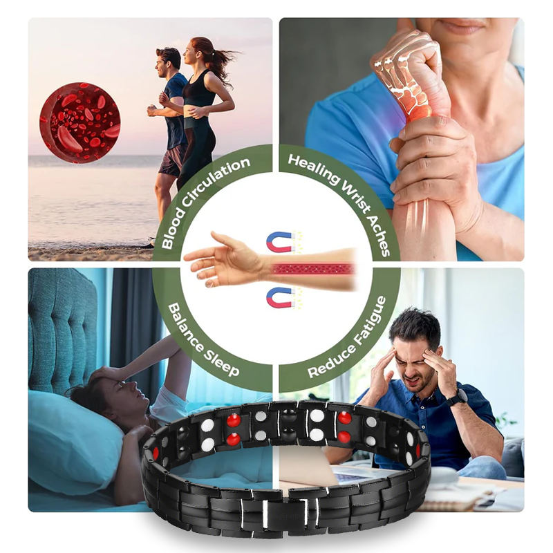 Ultra Strength Magnetic Bracelet for Men, Stainless Steel Therapeutic Bracelets Magnetic Bracelets