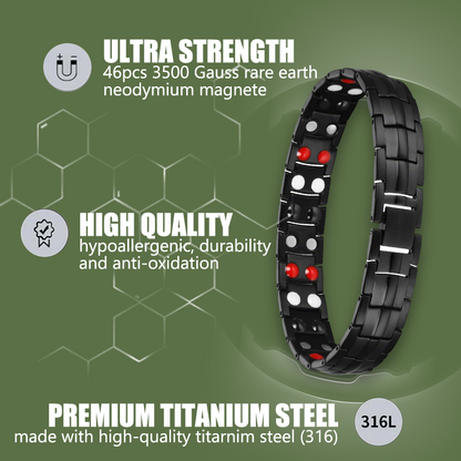 Ultra Strength Magnetic Bracelet for Men, Stainless Steel Therapeutic Bracelets Magnetic Bracelets